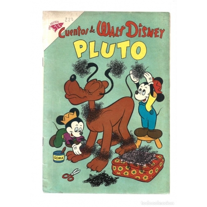 Cuentos de Walt Disney 222: Pluto, 1960, Novaro, muy buen estado. Coleccin A.T.