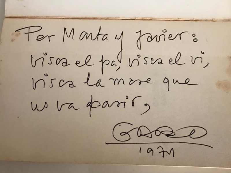 Cent anys de solitud, Gabriel Garca Mrquez - 1era ed. Dedicatoria del autor en catal. (2)