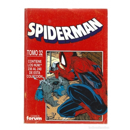 Spiderman tomo retapado 32 (236 al 240), 1991, Forum, muy buen estado